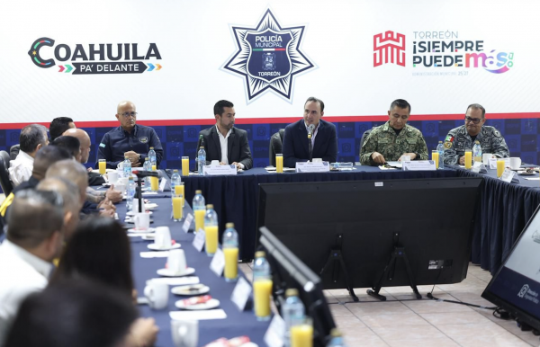 Reiteramos toda nuestra voluntad y trabajo en equipo para seguir fortaleciendo la seguridad de Torreón: Manolo